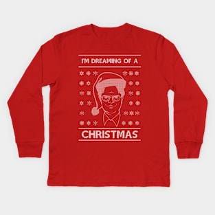 I'm dreaming of a Dwight Christmas Kids Long Sleeve T-Shirt